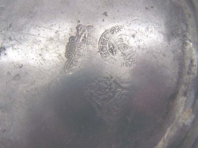 An Antique Pewter Plate having the marks of Samuel Ellis, London 1721-1749 — image 2